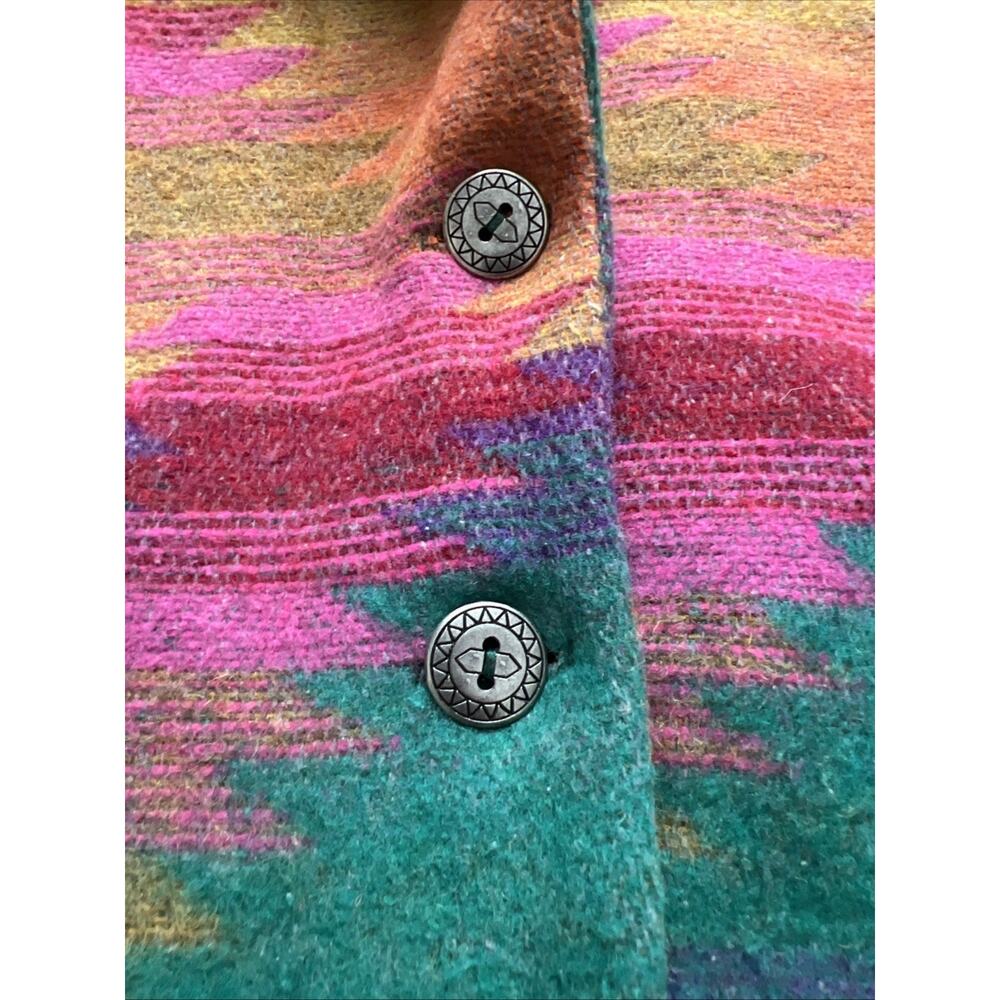 Boho Southwestern Blazer Jacket Women PM Intriguing Threads Made In USA Vintage - Picture 8 of 9